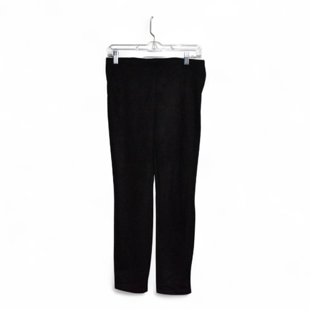 T Tahari Faux Leather Suede Pull On Tummy Control Pants Black Size S
